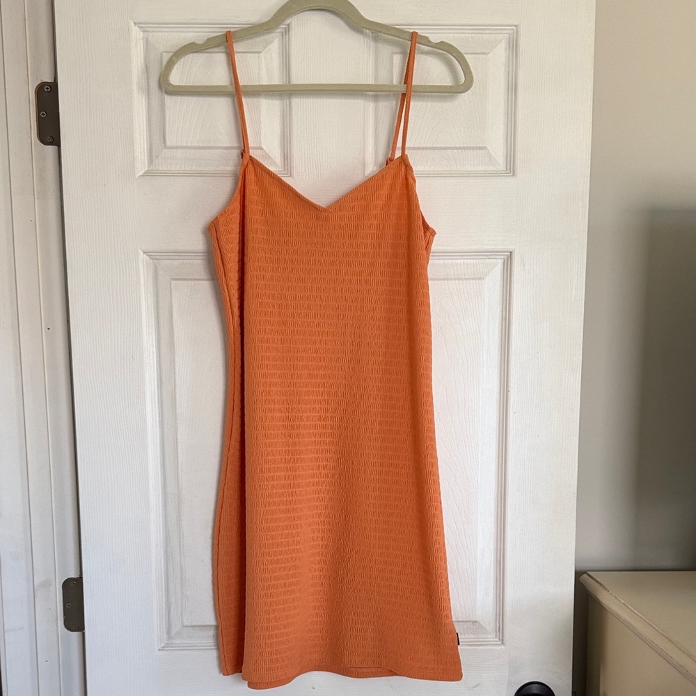 Vans Orange Mini Dress with Spaghetti Straps
